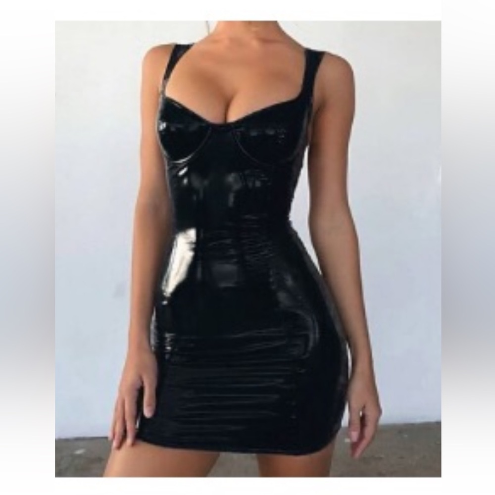 Black Latex Dress (M)